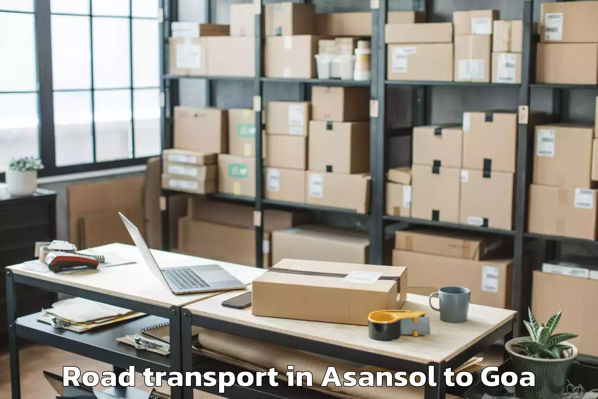 Book Your Asansol to Morjim Road Transport Today